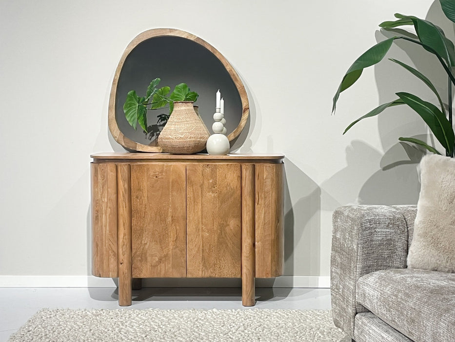 Dressoir Salano Mangohout Naturel hout 105x40x80 cm-Livingfurn