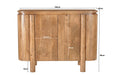 Dressoir Salano Mangohout Naturel hout 105x40x80 cm-Livingfurn