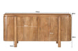 Dressoir Salano Mangohout Naturel hout 170x40 cm-Dressoirs-Livingfurn