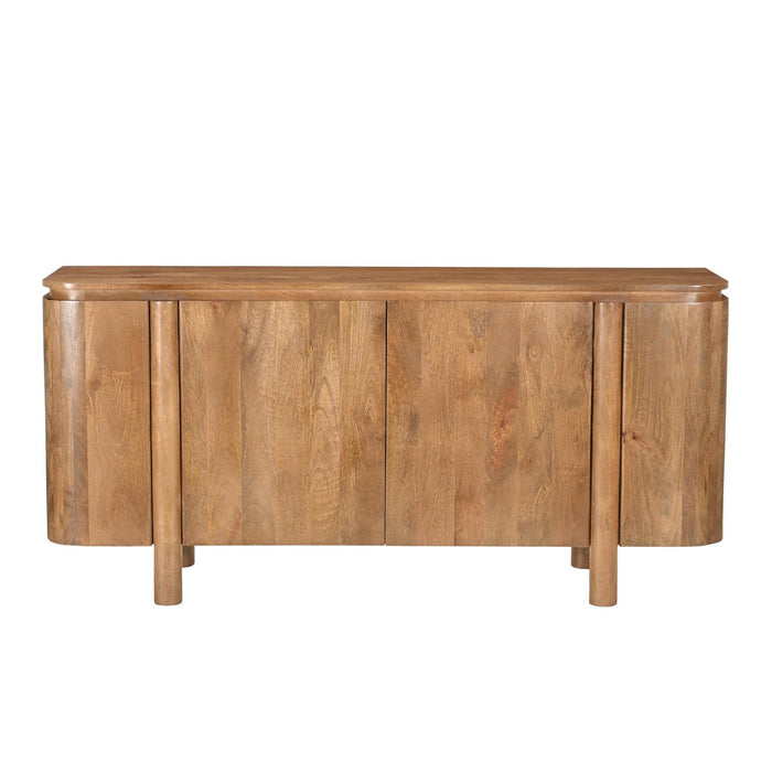 Dressoir Salano Mangohout Naturel hout 170x40 cm-Dressoirs-Livingfurn