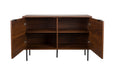 Dressoir Stripes High MDF, Metaal Bruin 40x110 cm