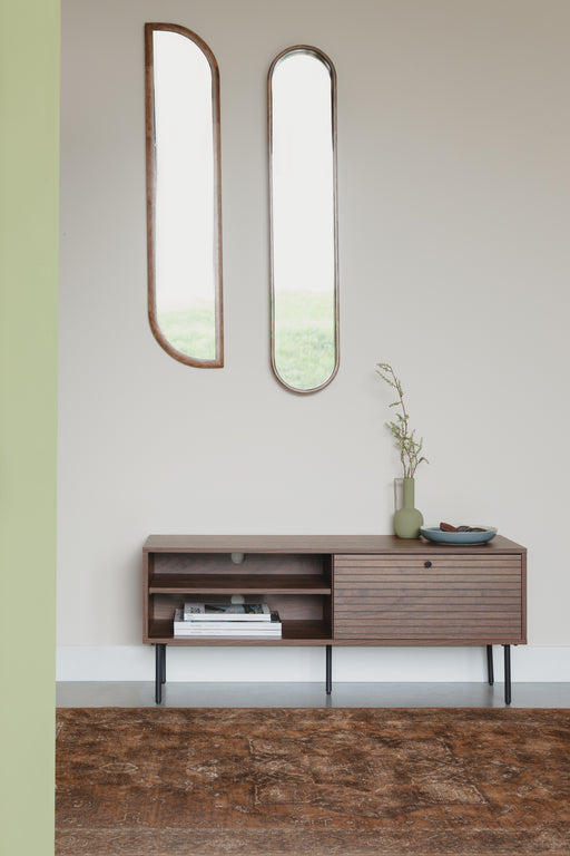 Dressoir Stripes Low MDF, Metaal Bruin 40x120 cm-Dressoirs-Creating Home