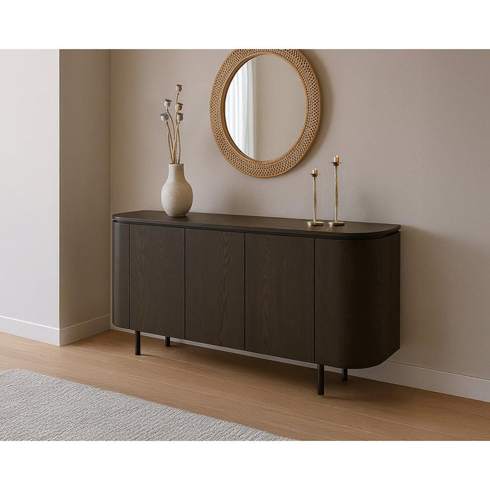 Dressoir Tobago Eikenhout fineer Bruin 170x45x81 cm-Dressoirs-Livingfurn