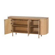 Dressoir Tobago Eikenhout fineer Naturel hout 170x45x81 cm-Dressoirs-Livingfurn