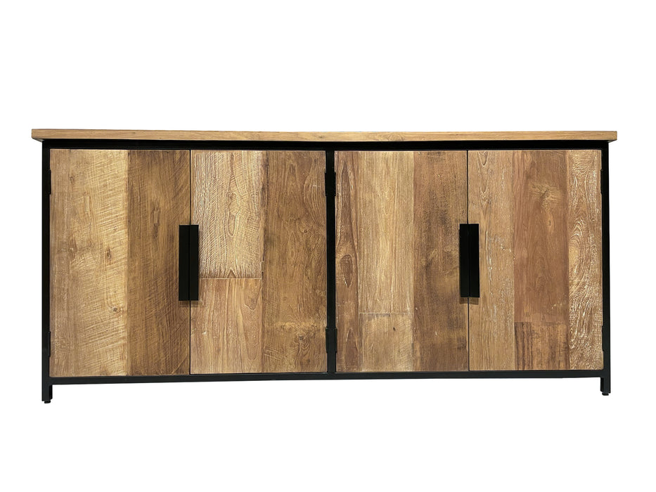 Dressoir Tomar Teakhout Naturel hout 185x40x85 cm-Livingfurn