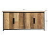 Dressoir Tomar Teakhout Naturel hout 185x40x85 cm-Livingfurn