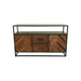 Dressoir Verona - 140x40x85 - Bruin/zwart - Oud hout/metaal-Dressoirs-HSM Collection