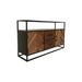 Dressoir Verona - 140x40x85 - Bruin/zwart - Oud hout/metaal-Dressoirs-HSM Collection