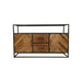 Dressoir Verona - 140x40x85 - Bruin/zwart - Oud hout/metaal-Dressoirs-HSM Collection