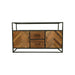 Dressoir Verona - 140x40x85 - Bruin/zwart - Oud hout/metaal-Dressoirs-HSM Collection