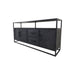 Dressoir Verona - 180x40x85 - Zwart - Mangohout/metaal-Dressoirs-HSM Collection