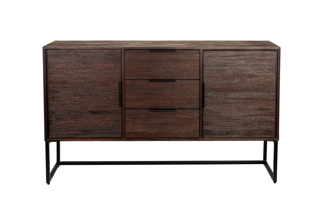 Dressoir Webster High Teak, Metaal Bruin 35x135 cm-Dressoirs-Creating Home