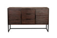 Dressoir Webster High Teak, Metaal Bruin 35x135 cm-Dressoirs-Creating Home