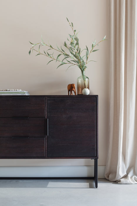 Dressoir Webster High Teak, Metaal Bruin 35x135 cm-Dressoirs-Creating Home