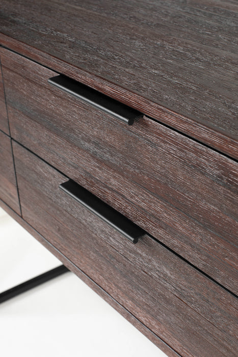 Dressoir Webster L Teak, Metaal Bruin 35x135 cm-Opbergkasten-Creating Home