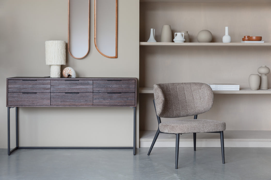 Dressoir Webster L Teak, Metaal Bruin 35x135 cm-Opbergkasten-Creating Home