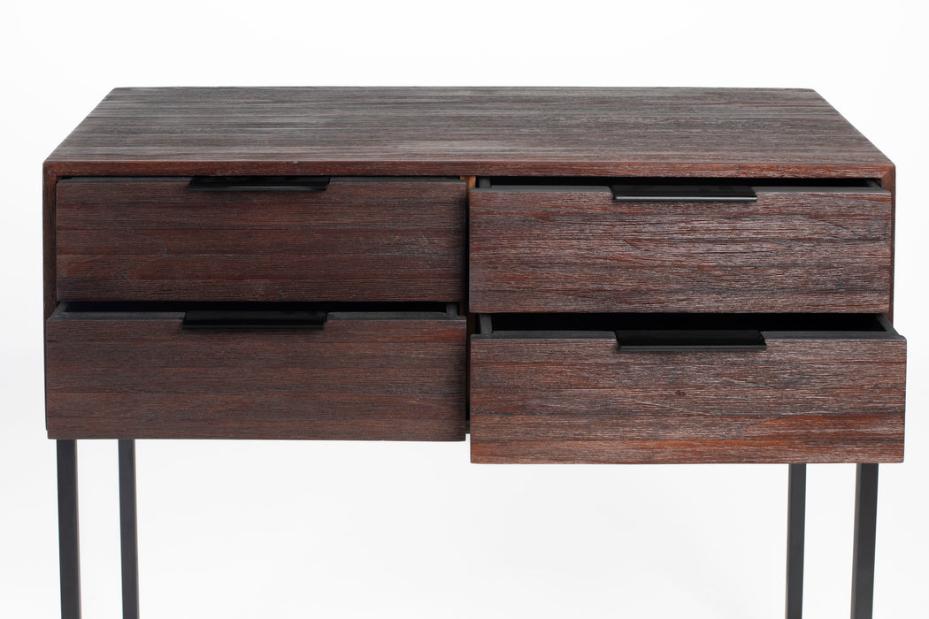 Dressoir Webster S Teak, Metaal Bruin 35x90 cm-Opbergkasten-Creating Home