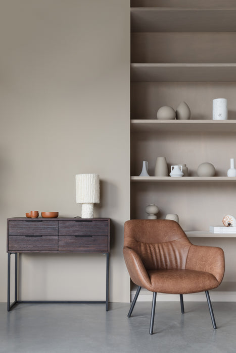 Dressoir Webster S Teak, Metaal Bruin 35x90 cm-Opbergkasten-Creating Home