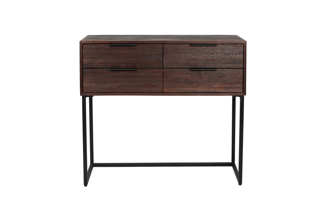 Dressoir Webster S Teak, Metaal Bruin 35x90 cm-Opbergkasten-Creating Home