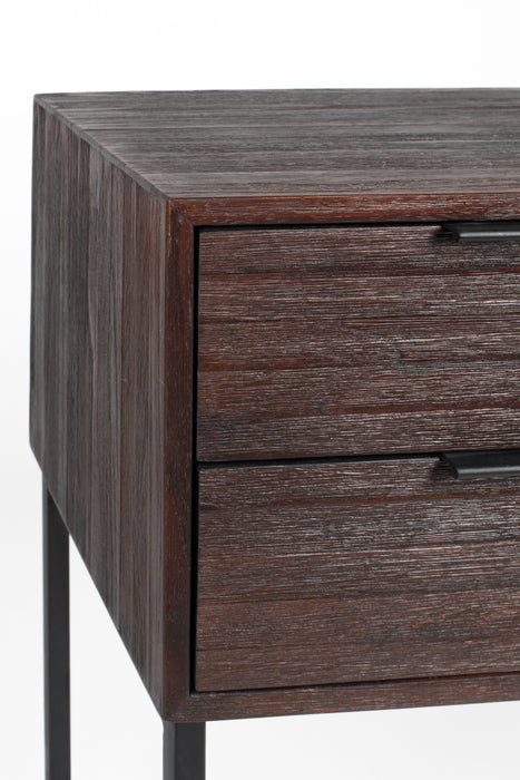 Dressoir Webster S Teak, Metaal Bruin 35x90 cm-Opbergkasten-Creating Home