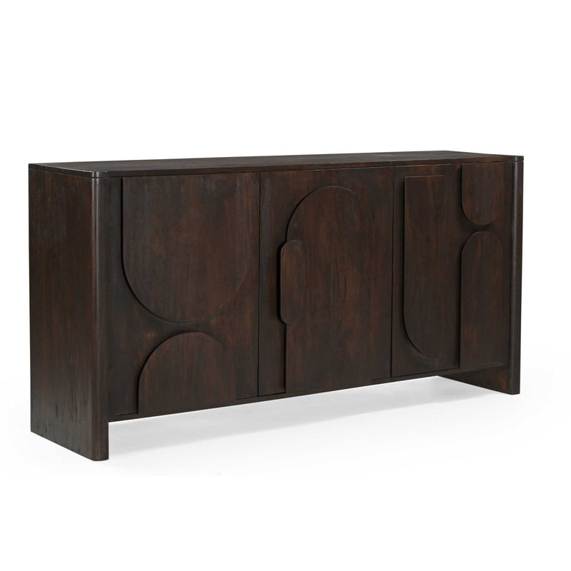 Dressoir Zana Bruin Mangohout 160x40 cm-Dressoirs-Starfurn