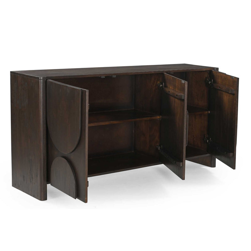 Dressoir Zana Bruin Mangohout 160x40 cm-Dressoirs-Starfurn