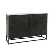 Dressoir Zwart Recycled hout 38x120 cm-Opbergkasten-J-Line