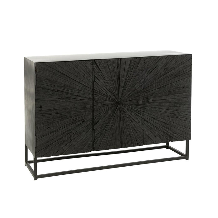 Dressoir Zwart Recycled hout 38x120 cm-Opbergkasten-J-Line
