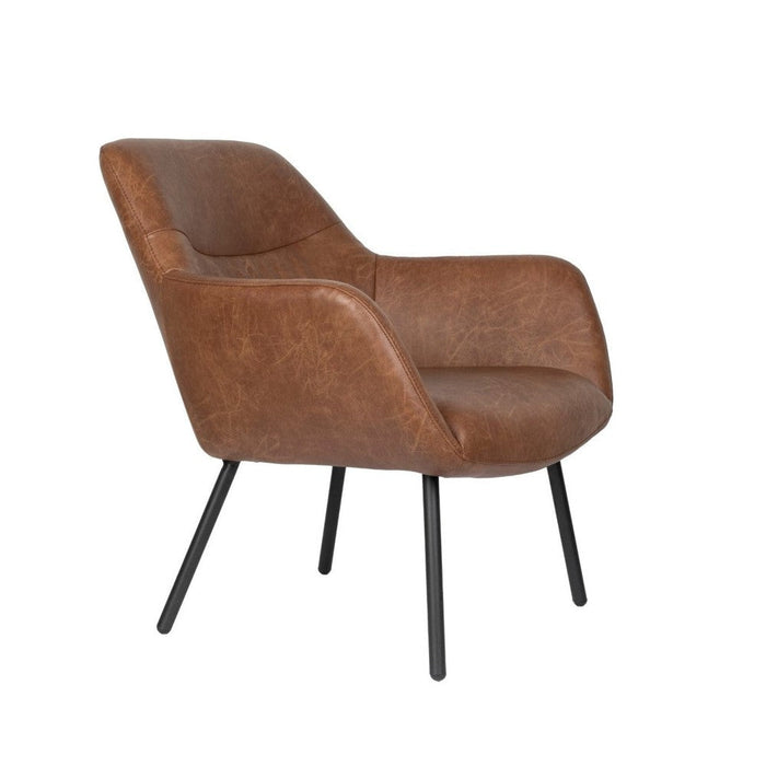 Dude Loungestoel Vintage Bruin-Fauteuils-Creating Home