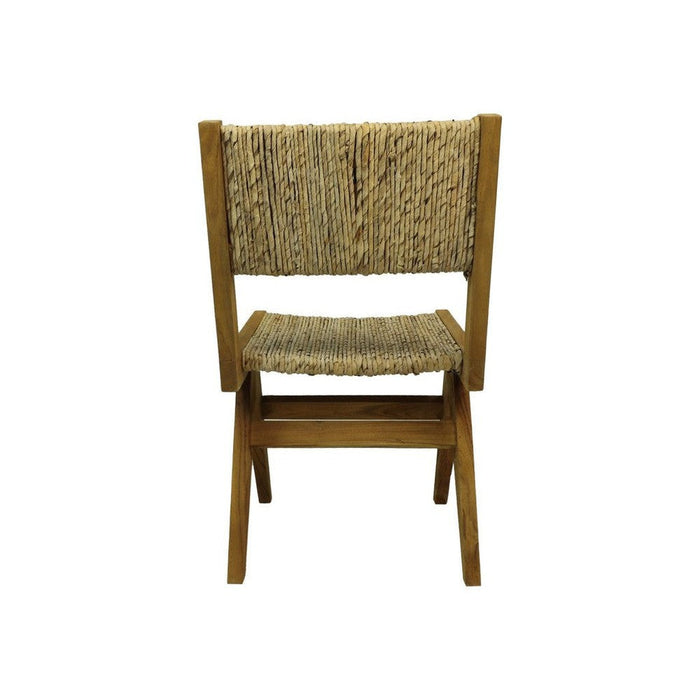 Eetkamer stoel Daisy - 45x48x80 - Naturel - Teak/bananenblad-Eetkamerstoelen-HSM Collection