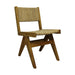 Eetkamer stoel Daisy - 45x48x80 - Naturel - Teak/bananenblad-Eetkamerstoelen-HSM Collection