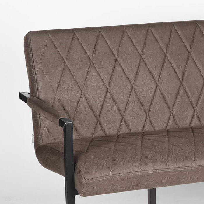 Eetkamerbank Denmark - Antraciet - Microfiber - 155 cm-Eetkamerbanken-LABEL51