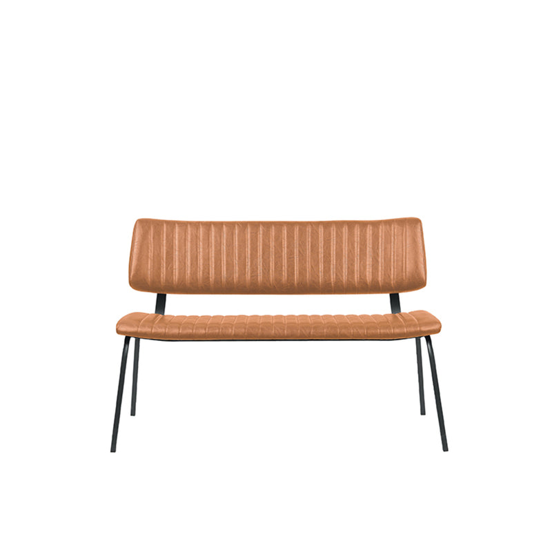 Eetkamerbank Gusto Cognac Kunstleder 120 cm 120x63x81 cm-Eetkamerbanken-LABEL51