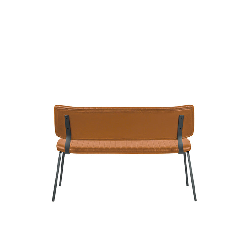 Eetkamerbank Gusto Cognac Kunstleder 120 cm 120x63x81 cm-Eetkamerbanken-LABEL51
