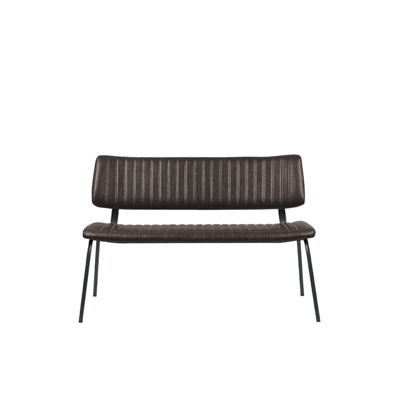Eetkamerbank Gusto Donkerbruin Kunstleder 120 cm 120x63x81 cm-Eetkamerbanken-LABEL51