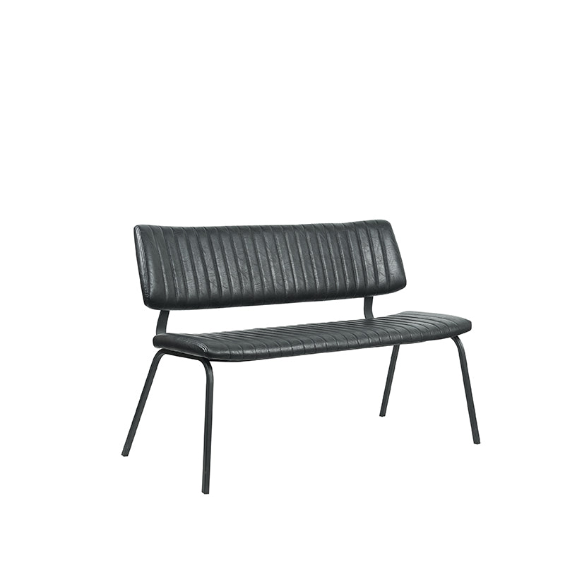 Eetkamerbank Gusto Zwart Kunstleder 120 cm 120x63x81 cm-Eetkamerbanken-LABEL51