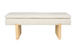 Eetkamerbank Jappo Polyester, Pine hout Grijs 120x40 cm-Eetkamerbanken-Creating Home
