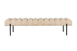 Eetkamerbank Jethro 160 Polyester, Metaal Beige 41.5x160 cm-Eetkamerbanken-Creating Home