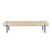 Eetkamerbank Jethro 160 Polyester, Metaal Beige 41.5x160 cm-Eetkamerbanken-Creating Home