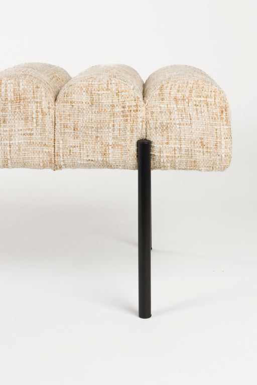 Eetkamerbank Jethro 180 Polyester, Metaal Beige 41.5x180-Eetkamerbanken-Creating Home