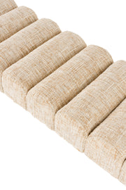 Eetkamerbank Jethro 180 Polyester, Metaal Beige 41.5x180-Eetkamerbanken-Creating Home