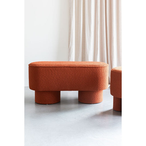 Eetkamerbank Marcos Stof, Polyester, Pine hout Bruin 35x93 cm-Eetkamerbanken-Creating Home