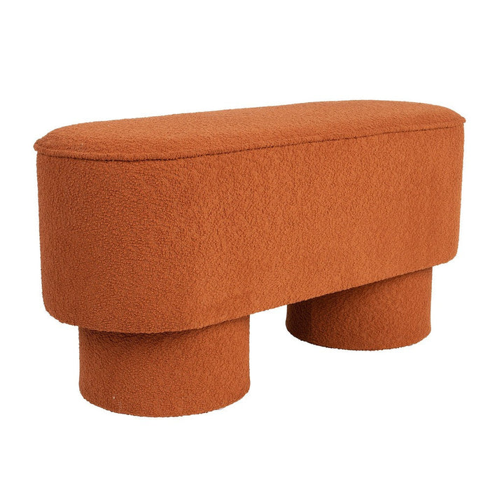 Eetkamerbank Marcos Stof, Polyester, Pine hout Bruin-Eetkamerbanken-Creating Home
