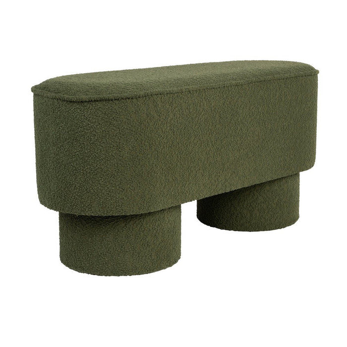 Eetkamerbank Marcos Stof, Polyester, Pine hout Groen 35x93 cm-Eetkamerbanken-Creating Home