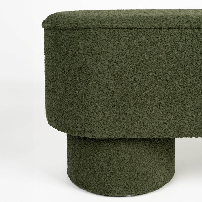 Eetkamerbank Marcos Stof, Polyester, Pine hout Groen 35x93 cm-Eetkamerbanken-Creating Home