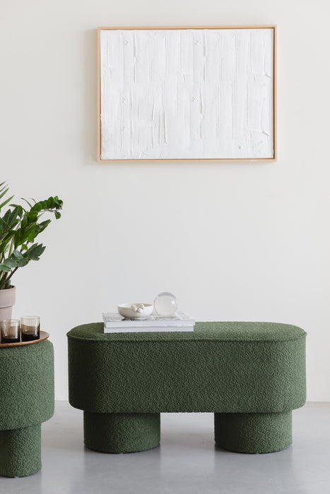 Eetkamerbank Marcos Stof, Polyester, Pine hout Groen 35x93 cm-Eetkamerbanken-Creating Home