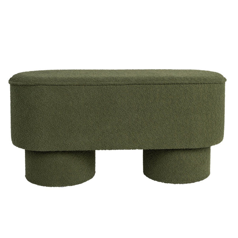 Eetkamerbank Marcos Stof, Polyester, Pine hout Groen-Eetkamerbanken-Creating Home