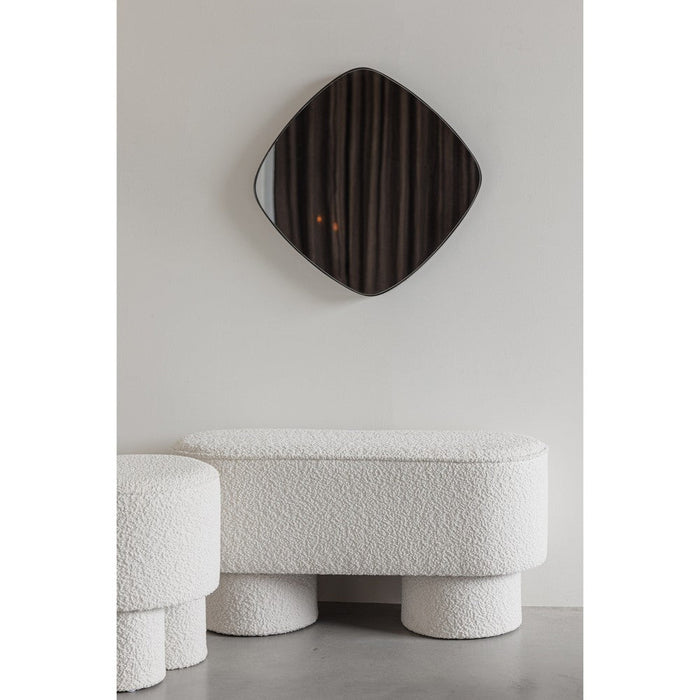 Eetkamerbank Marcos Stof, Polyester, Pine hout Wit 35x93-Eetkamerbanken-Creating Home