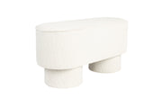 Eetkamerbank Marcos Stof, Polyester, Pine hout Wit 35x93-Eetkamerbanken-Creating Home