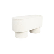 Eetkamerbank Marcos Stof, Polyester, Pine hout Wit 35x93-Eetkamerbanken-Creating Home